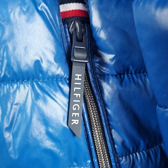 Tommy Hilfiger Lightweight “Warm Like Down” Puffer Jacket XXL – Blue Nylon - Picture 2 of 14
